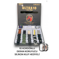 Mmctech Smart Watch 8 Ultra 49 Mm 10 In 1 Akıllı Saat 10 Kordonlu Takvim Spor Whatsapp Menülü Koruma Kılıflı