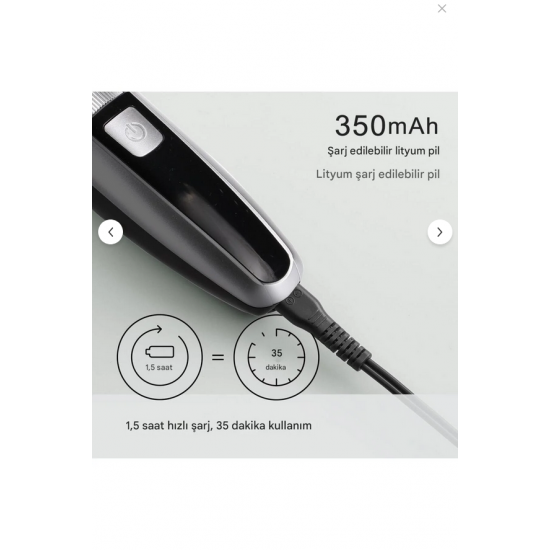 Aırstorr HYUNDAI HD-PHT-048 / Şarj Edilebilir Elektrikli 1-20mm Saç Kesme Makinesi