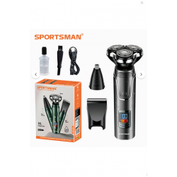 Dearling Sportsman SM-555 Professional 3’ü 1 Arada Islak/Kuru Şarjlı Erkek Bakım Seti