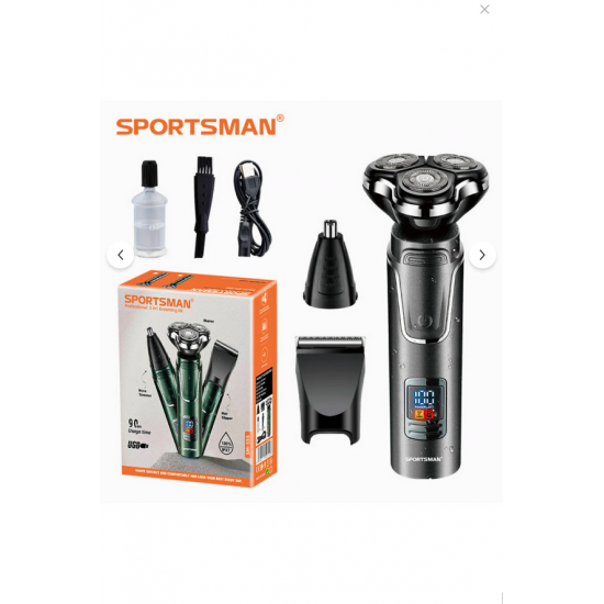 Dearling Sportsman SM-555 Professional 3’ü 1 Arada Islak/Kuru Şarjlı Erkek Bakım Seti