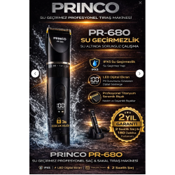 Princo ISLAK KURU ŞAÇ SAKAL TIRAŞ MAKİNASI PR-680 3s Çocuk Kilitli
