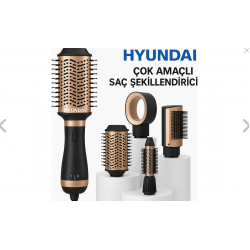 HYUNDAI HC-092 5'i 1 Arada Döner Sıcak Hava Fırçası Seti 1000W 3 Hız Sabit Sıcaklıkta Saç Bakımı 