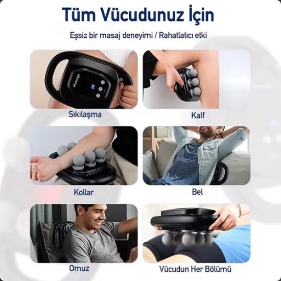Geliştirilmiş  6 Başlıklı Çok Fonksiyonlu Masaj Aleti