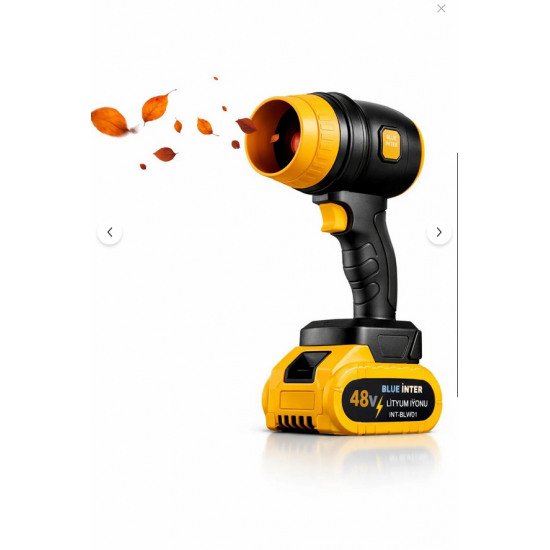 BLUE İNTER 48V 1200MAH 34000RPM 0.6 KG ŞARJLI KABLOSUZ TÜRİBİN TİPİ TURBO FAN ÇOK AMAÇLI YAPRAK ÜFLEYİCİ