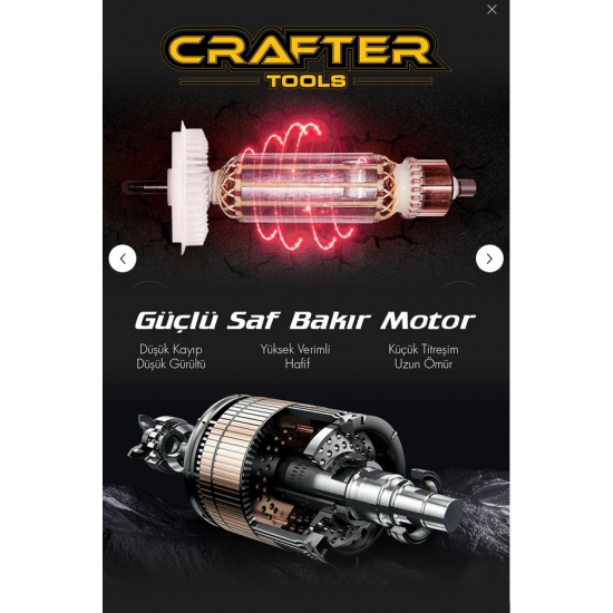 CRAFTERTOOLS Germany 250 Amper Bakır Sargı Dijital Göstergeli Inverter Kaynak Makinesi