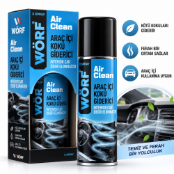 Wörf Air Clean Araç İçi Koku Giderici Sprey Oto Koku Bombası Klima Havalandırma Ferahlatıcı
