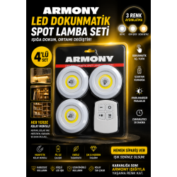ARMONY 4'LÜ LED DOKUNMATİK SPOT LAMBA SETİ