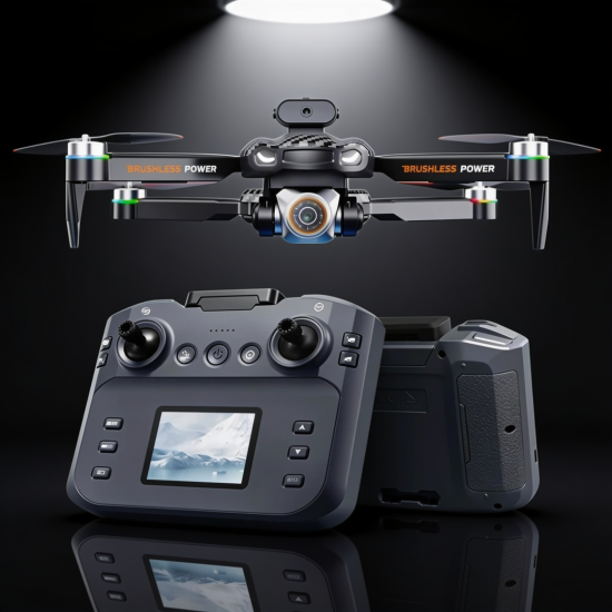 Airvolt INT-S9 Profesyonel Katlanabilir Engel Sensörlü Kameralı Akıllı Drone (Siyah)