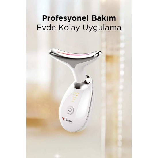 Ems Yüz ve Boyun Kırışıklık Bakım Destekli Gıdı ve Sarkma Önleyci Güzellik Cihazı ES1081 Beyaz
