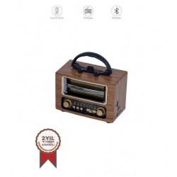 Torima Ns-02 Wooden Nostajik Radyo Bluetooth Hoparlör