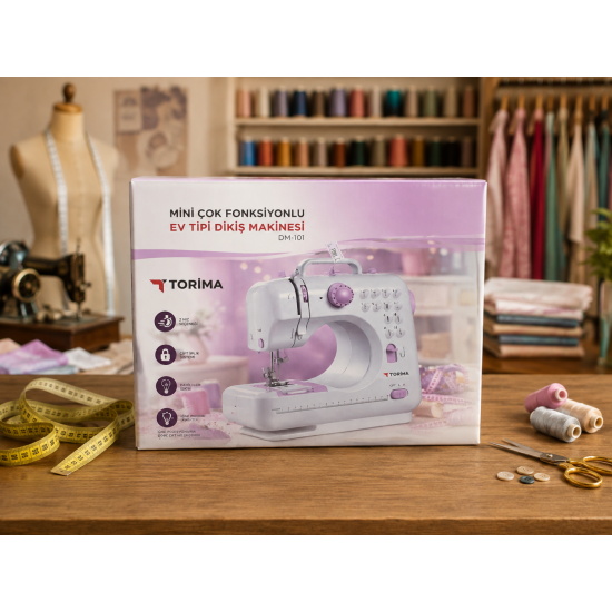 TORIMA Mini Çok Fonksiyonlu Ev Tipi Dikiş Makinesi